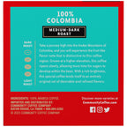 Community Coffee 100% Colombia 72 Count Coffee Pods, Medium Dark Roast, Compatible with Keurig 2.0 K-cup Brewers, 12 Count (Pack of 6)