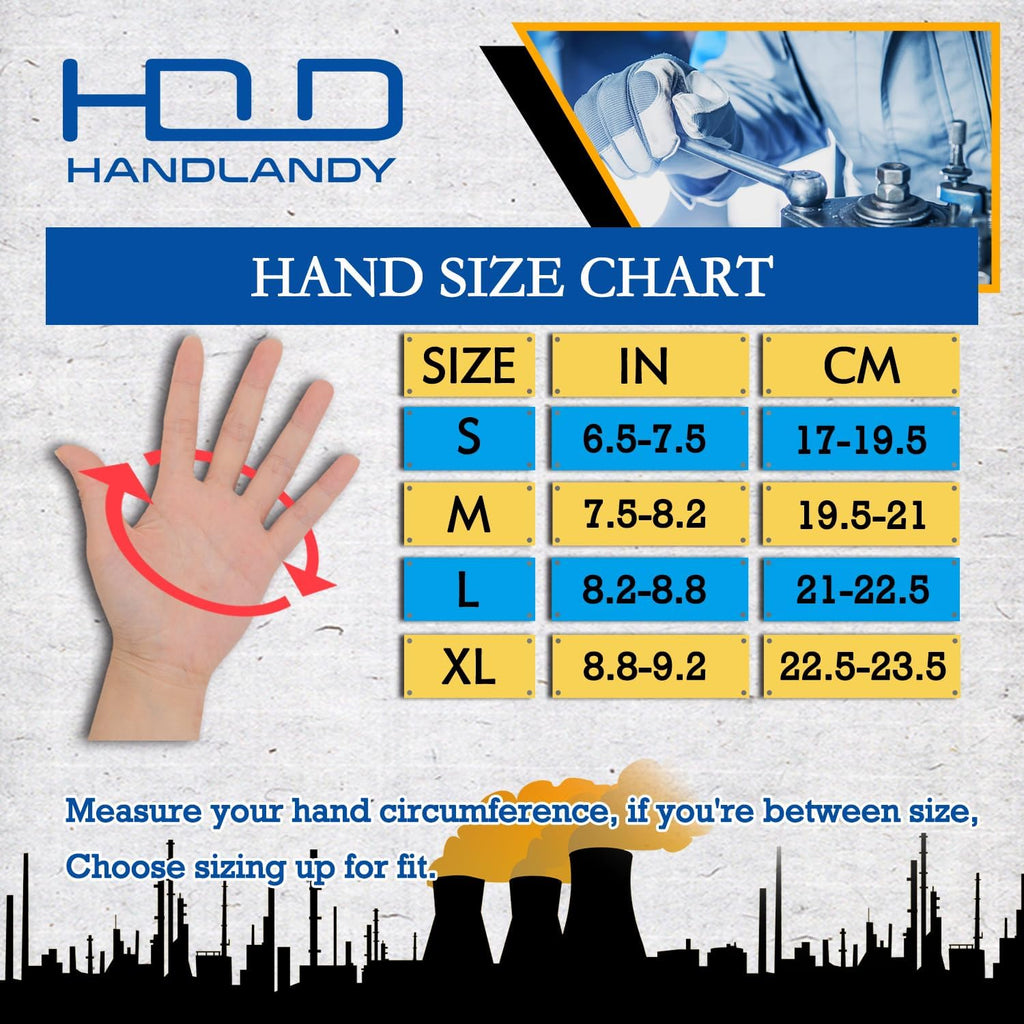 HANDLANDY Work Gloves for Men & Women, Utility Mechanic Working Gloves Touch Screen, Flexible Yard Work Gloves