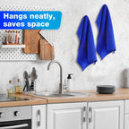 Nuenen Microfiber Cleaning Cloths for Cars 16 x 16 Inch Ultra Absorbent Car Towels Drying Reusable Cleaning Supplies House Kitchen Window Microfiber Towel(Blue,60 Count)