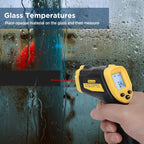 Infrared Thermometer Laser Temperature Gun -58℉ to 1112℉ with Adjustable Emissivity & Max and Min Measure Laser Digital IR Thermometer Gun Temp IR Surface Tool Heat Temp Gun for Cooking.