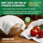 LITO LINEN AND TOWEL Flour Sack Towels - 100% Cotton Tea Towels for Crafts, Dish Towels for Kitchen, Embroidery, Cleaning, Baking (Pack of 2) - 18"x 28"