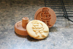 Wood Cookie Stamp, 2.5 Inch (Santa CS-048)
