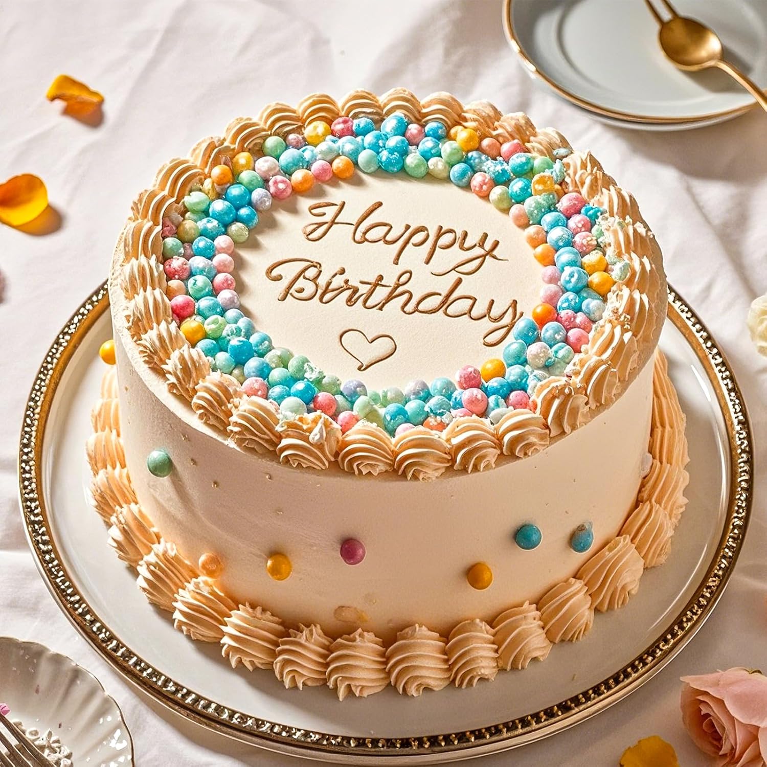 Twisweet Orange Pearl Sprinkles for Cake Decorating, Edible Sugar Pearls for Baking, Mix Size, Cake Topper Cupcake Cookie Ice Cream Dessert Decorations, Halloween Birthday Autumn Party Supplies (130g/4.58oz)