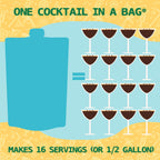 Lt. Blender's Mudslide Cocktail Mix - All Natural Creamy Rich Chocolate Coffee Blend, Easy to Make Slushy Cocktail, Resealable and Portable, 16 Servings per bag (3 Pack)