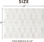 Dish Drying Mat Diatomaceous Earth Soft Coffee Mat Absorbent Silicone Kitchen Counter Mat for Home Kitchen Bathroom Coffee Bar (Sector Geometry, 16 x 24 Inches)