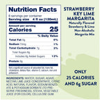 Jordan's Skinny Syrups Sugar Free Syrup, Naturally Sweetened Strawberry Key Lime Margarita Mix, 32 oz, Low Calorie Flavoring, Protein Shake, Cocktail & More, Gluten Free, Keto Friendly
