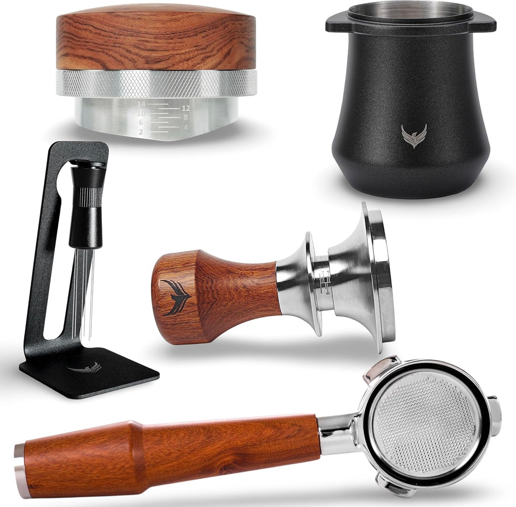 54mm Espresso Tool kit for Breville - 54 MM Dosing Cup, Bottomless Portafilter, Coffee Leveler, Calibrated Tamper, WDT Tool - Tamping Kit