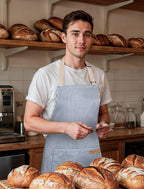 2 Pack Kitchen Cooking Aprons, Soft Aprons for Women Men with 2 Pockets Chef Apron with Adjustable Neck Strap and Long Tie