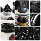 Gel Food Coloring - 4.5oz Vivid Food Coloring Gel for Baking, Cake Decorating, Cookie, Fondant, Macaron - Tasteless Concentrated Edible Food Color Dye for Icing, Slime, Drinks, DIY Crafts (Black)