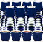 120 Pack Paper Espresso Coffee Cups, 4 oz Disposable Coffee Cups,Corrugated Insulated Ripple Wall, Paper Ripple Cup for Coffee, Hot Chocolate and Hot Tea Drinks -Navy