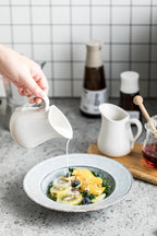 LYEOBOH 9 OZ Creamer Pitcher, Small White Creamer Pitcher for Coffee, Milk, Modern Kitchen Accessory - Ceramic