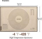 CHEFMADE Silicone Baking Mat, 36" x 24" Extra Thick Large Non-Stick Sheet Mat with Measurement | Non-Slip Reusable Food Grade Flexible Dishwasher Safe｜Making,Cookies,Macarons,Bread,Pastry and Pizza