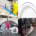 Milk Foamer Hose Brush, Long Thin Nylon Tube Cleaning Brushes Ideal for Espresso & Coffee Machine Attachments,Stainless Steel Straw Cleaning Brushes Test Tube 11.8 Inch Long and Flexible Handle