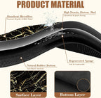 Dish Drying Mat Black and Gold Marble Coffee Bar Mat for Countertop Absorbent Rubber Backed Hide Stain Dish Drainer Rack Pad Coffee Maker Espresso Machine Dining Room Decoration 11.8 x 19.7 Inch