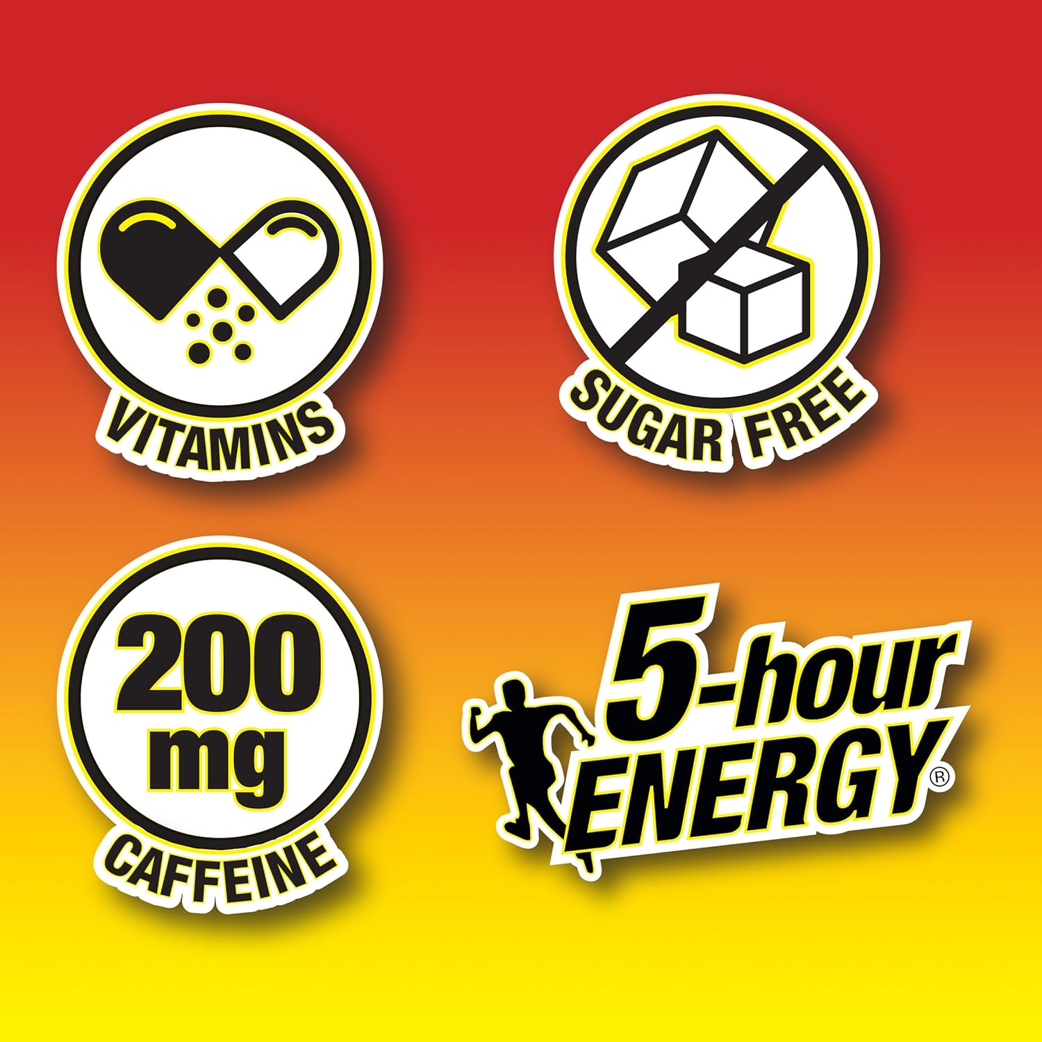 5-hour ENERGY Regular Strength Energy Shot, Grape Flavor (1.93 oz., 24 Count) Zero Calories & Sugar-Free 200 mg Caffeinated Energy Shot, Amino Acids & B Vitamins, Dietary Supplements