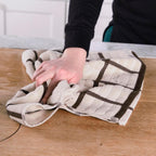 All-Clad Checked Kitchen Towel: Highly Absorbent, Super Soft Long Lasting - 100% Cotton, 17"x30" Tea Towel for Cleaning & Drying Dishes, Pans, Glassware, or Countertops, (1-Pack), Almond