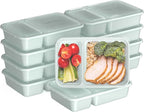 Bentgo Prep - 20-Piece 2-Compartment Reusable Meal Prep Containers with Lids, PFAS & BPA Free Materials, Durable, Microwave, Freezer, & Dishwasher Safe To Go Food Storage (Mint)