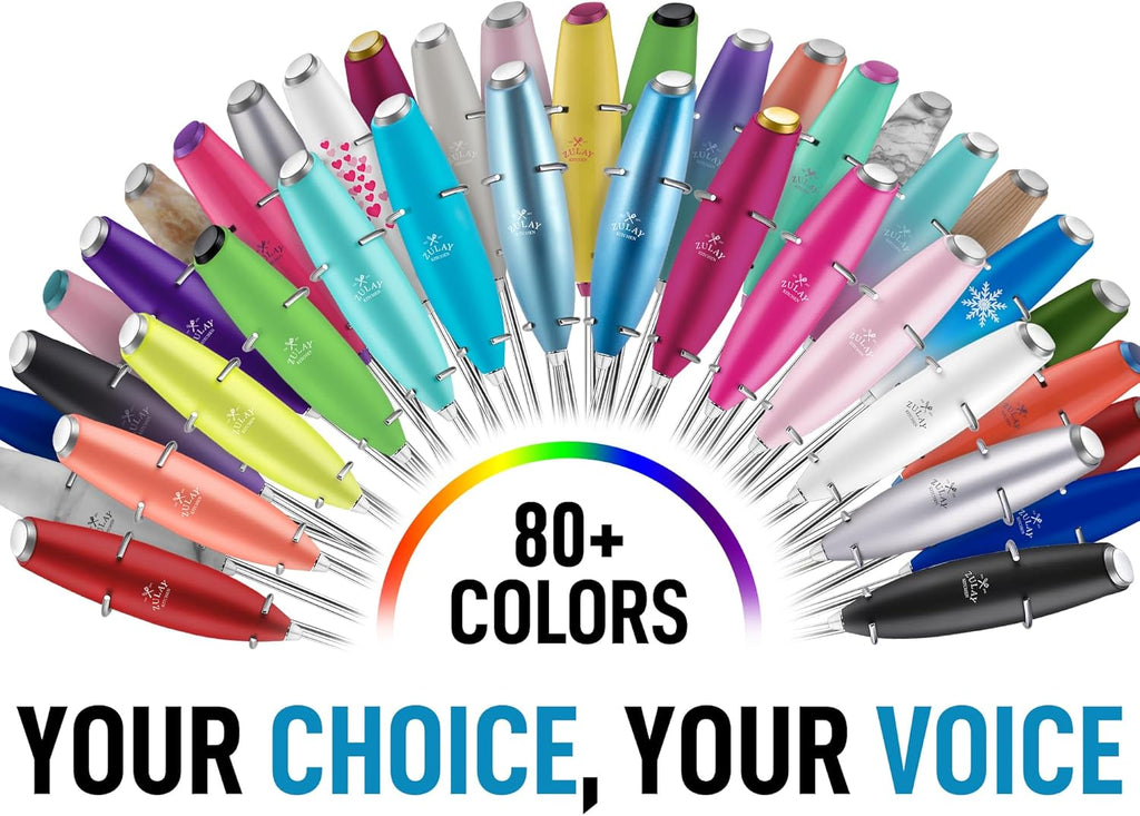 Zulay Powerful Milk Frother With Upgraded Titanium Motor - Handheld Electric Whisk for Coffee, Latte, Matcha - Mini Mixer and Blender for Frappe - No Stand - Quartz