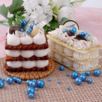 Royal Blue Sprinkles for Cake Decorating, 6 Sizes Mix 4.6 oz Edible Pearl Sugar Cupcake Ice Cream Topping for Wedding Parties Christmas Baking Supplies