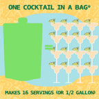 Lt. Blender's Margarita in a Bag - Margarita Mix - Each Bag Makes 1/2 Gallon of Frozen Margaritas – Non-GMO Cocktail Mix - No Blender Needed – Add Liquor, Wine or as a Mocktail (Pack of 5)