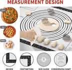 Non-stick Pastry Mat, Silicone Baking Mat with Measurement, Extra Large Silicone Mat for Baking Cookie Pie Bread Pizza Oven Reusable & Dishwasher Safe