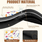 Watercolor Floral Meadow Coffee Mat Absorbent Dish Drying Mat for Kitchen Counter Hide Stain Rubber Backed Coffee Bar Accessories Fit Under Espresso Machine, 15.7 x 23.6 Inch