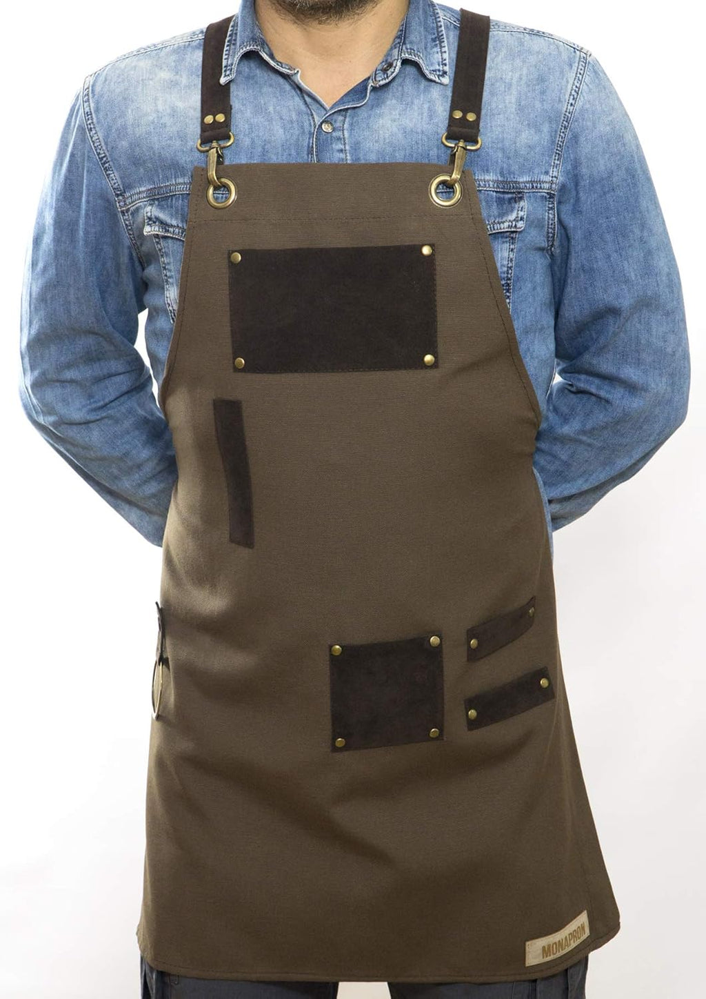 Men and Women Apron for Kitchen, Gardening, Artist, Chef, Work | Canvas, Waterproof, Adjustable Straps Unisex