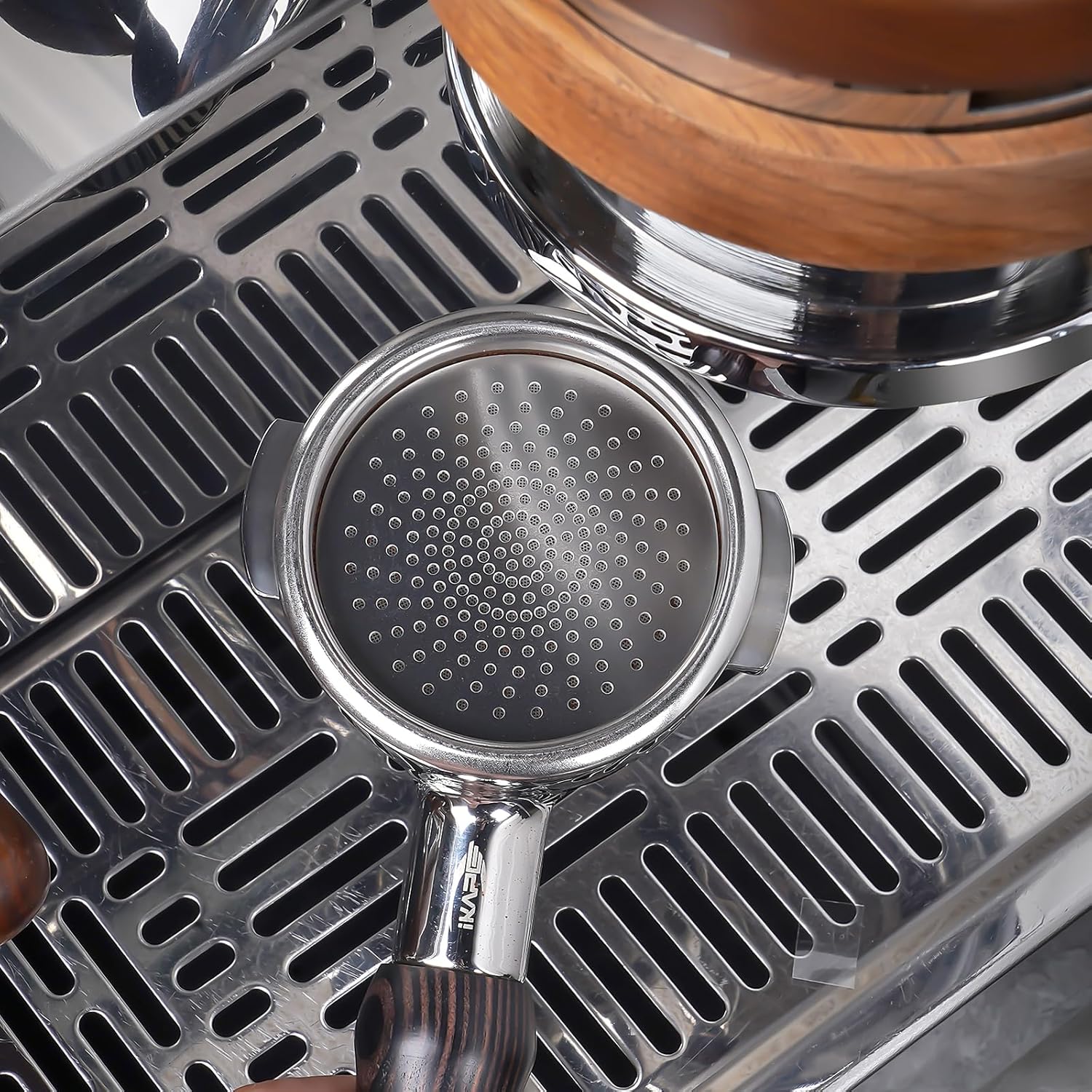 IKAPE 53.3mm Espresso 2pcs Puck Screen, 0.8mm Thickness, Reusable Metal Thin & light Coffee Filters, Food-grade 316 Stainless Steel Coffee Puck Screen for Espresso Baristas