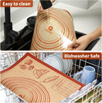 Silicone Baking Pastry Dough Mat - 28x20Inch Extra Large Cookie Bread Rolling Mats Sheet, Nonstick Kitchen Counter Kneading Board, Thick Reusable Pie Cookies Pizza Fondant Making Matt with Measurement