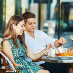 Hasense Cappuccino Cups with saucers, 6 Ounce Ceramic Coffee Mugs Set of 6 Perfect for Espresso, Specialty Coffee Drinks, Latte, Cafe Mocha and Tea, White