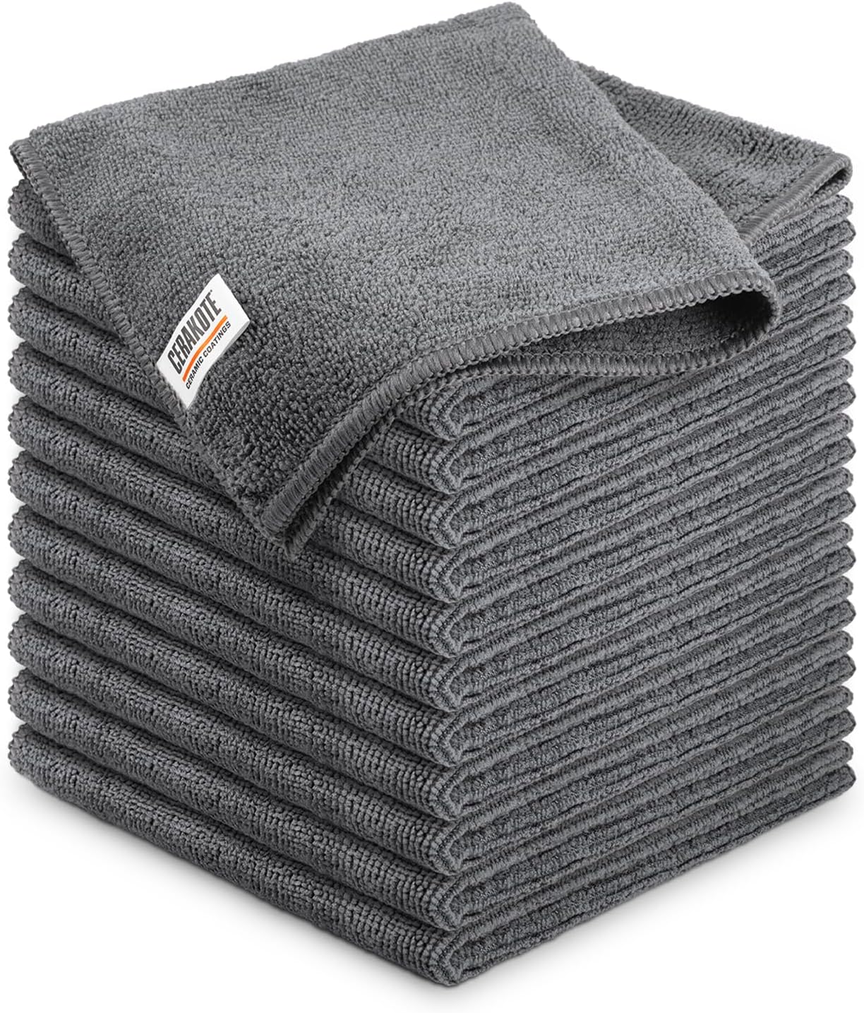 CERAKOTE Microfiber Towels (12 Pack) - Cleaning and Application Towels Durable Microfiber Material - 300 GSM Lint-Free Towel - Ideal for Cars, Home, Shop and Office Cleaning
