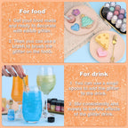 Orange Edible Glitter - 5g Food Grade Cake Decorating Shimmering Glitter, Edible Sprinkle Luster Dust for Drinks, Chocolates, Fondant, Strawberries, Cupcakes, Candy, Cookie - Vegan