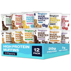 Bootylicious | High-Protein Muffin | 25g Protein, 7g Net Carbs, 2.32-2.75oz Cup, 12-Pack (Variety Pack)