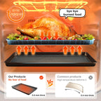 HONGBAKE Jelly Roll Pan 15x10, Cookie Sheets for Baking with Diamond Texture, Baking Sheets Non Stick, Non Toxic Oven Trays for Cooking, Heavy Duty 57% Thicker Carbon Steel, Dark Gray