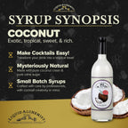 Liquid Alchemist Coconut Syrup for Drinks - Real Ingredients Make our Cream of Coconut Syrup a Perfect Pina Colada Drink Mix - Tropical Flavoring for Drinks - Vegan & Non-GMO (12 oz)