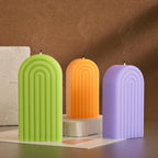 3 Pack Deep Resin Mold Arch Rectangle Door Candle Silicone 3D Animal Candle Making Molds
