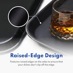 New Star Foodservice Restaurant Grade Non-Slip Tray, Plastic, Rubber Lined, Rectangular (Black, 18-Inch x 26-Inch)