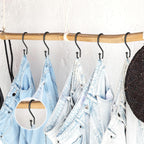 S Hooks, Small Metal S Hanging Hooks with 2 Shapes, Reversible, Heavy Duty, 3 Inch, Black, 12 Pcs