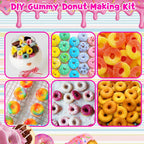 5 Pack Gummy Rings Candy Molds Silicone Round Mini Donut Mold with 2 Dropper,Non-Stick Food Grade Mold for Hard Candies, Chocolate, Ice Cube