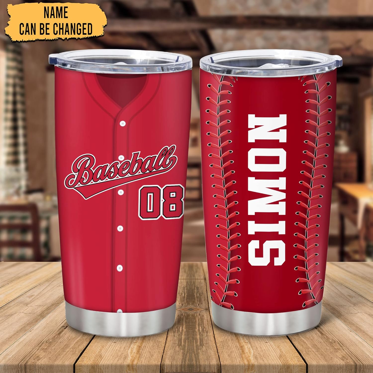Hyturtle Personalized Baseball Tumbler Baseball Players Design Stainless Steel Double Walled Vacuum Insulated Tumblers 20oz30oz Coffee Travel Mug Cup Christmas Gift For Men Boys Friends Dad Sports Fan