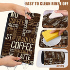 Vintage Coffee Cup Coffee Mat Absorbent Dish Drying Mat for Kitchen Counter Hide Stain Rubber Backed Drying Rack Pad Fit Under Espresso Machine Cafe Table Decoration, 11.8 x 19.7 Inch