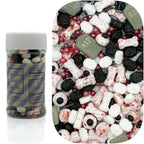 Dynastang Gravestones & Skulls & Bones Sprinkles Halloween Edible Eyes Cake Decoration Cupcake Toppers Cookie Decorating Perfect for Cakes, Cupcakes, Desserts Toppings 3OZ