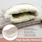 1 Pair Yarn Dyed Oven Mitts 100% Cotton Heat Resistant 470 Degree Gloves Men Women Cooking Baking Barbecue BBQ Microwave Crafting Machine Washable Pot Holders Mittens (Khaki)