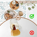 Grey and Blue Leaves Branches Dish Drying Mat for Kitchen Counter Bar Mat Hide Stain Absorbent Rubber Backed 15.7 x 23.6 Inch