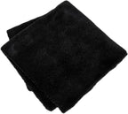 Plush Edgeless Microfiber Towel for Car, Soft Drying Wash Detailing Buffing Polishing Towel, 500 GSM 6PACK 16 x 16inches (Black, 6Pack)