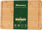 Homaxy Extra Large Organic Bamboo Cutting Boards for Kitchen, 18"x12" Wooden XL Cutting Board with Juice Groove and Handles, Charcuterie Butcher Block Wood Serving & Chopping Board - Pre Oiled
