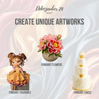 Dekozauber24 Fondant Icing Multipack, 5 Colors, 3.5oz (100g) rolling fondant per color, for decorating cakes and cupcakes in Orange, Dark Green, Dark Blue, Yellow and Red (Essentials)