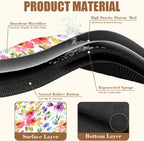 Floral Watercolor Dish Drying Mat Colorful Flowers Coffee Bar Mat for Countertop Hide Stain Rubber Backed Absorbent Dish Drainer Rack Pad Espresso Machine Coffee Pot Dining Room Decor 15.7 x 23.6 Inch