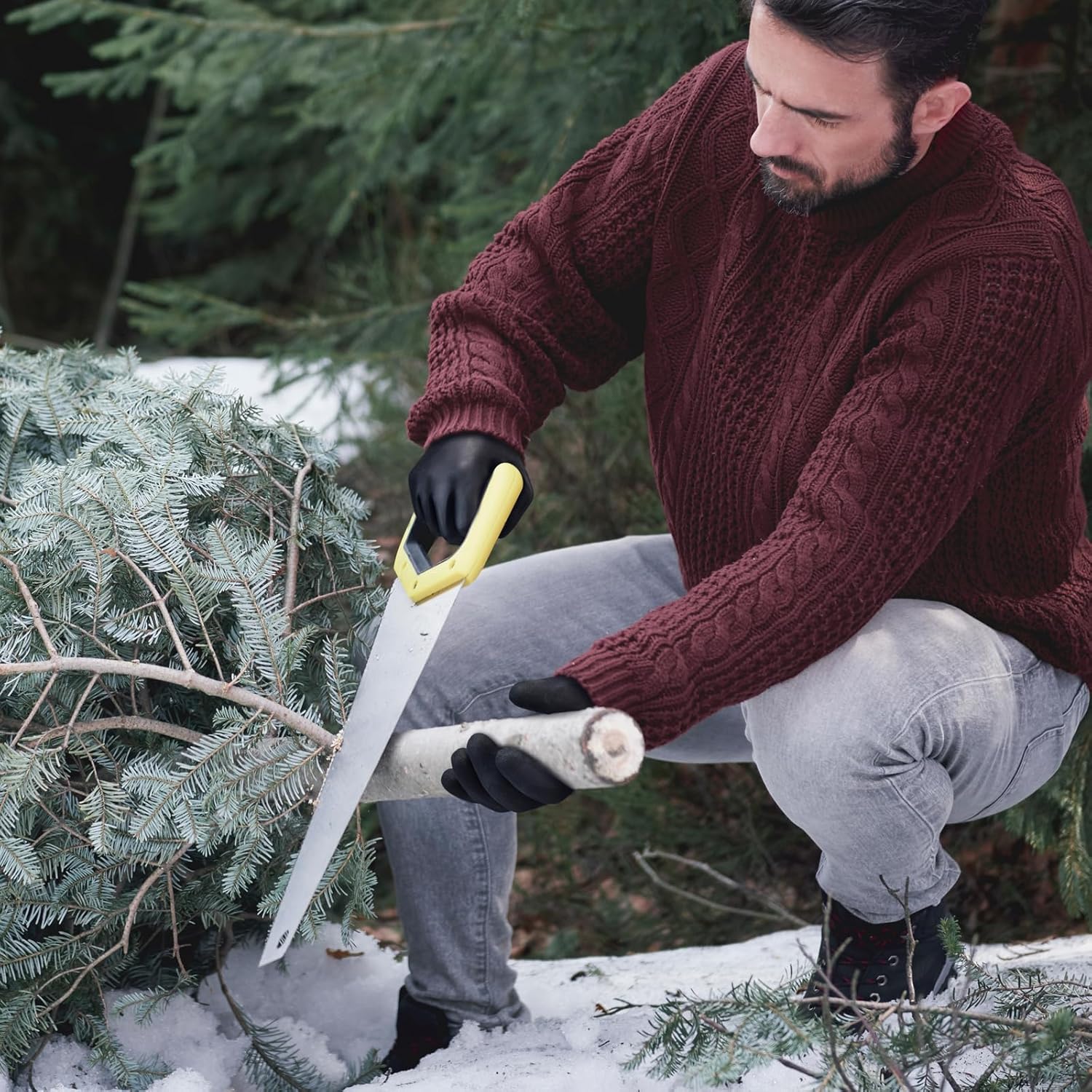 KAYGO Winter Waterproof Work Gloves for Men and Women, Thermal Insulated Freezer Rubber Coated Gloves,Super Grip,XL, KG160