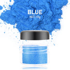 Edible Glitter - 10g Luster Dust Edible Food Grade Coloring Glitter for Cake Decorating, Baking, Drinks - Shimmer Dust Powder, Metallic Color Dusting Powder for Icing, Fondant, Candy, Cookie (Blue)